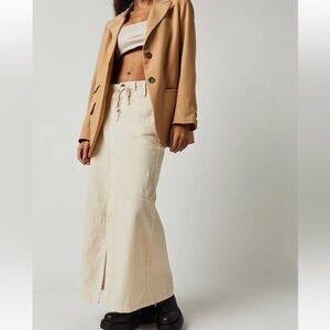 Free People Chino Cotton Maxi Skirt